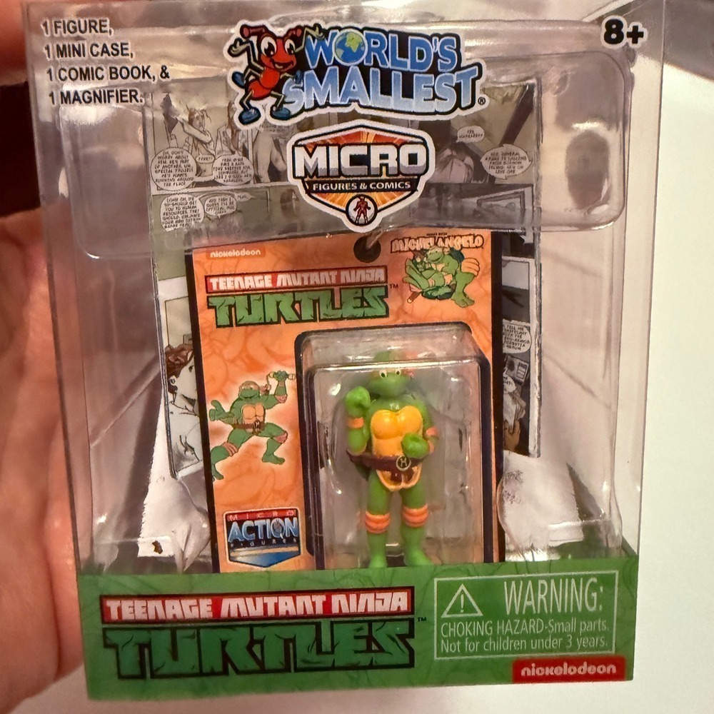 Super Impulse TMNT Micro Figure Kids OS Green New Michelangelo World's Smallest